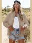 Baseball Collar Floral Quilted Jacket nicholesgifts