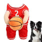 Adorable Basketball Player Dog Costume with Ball - Perfect for Halloween and Cosplay!