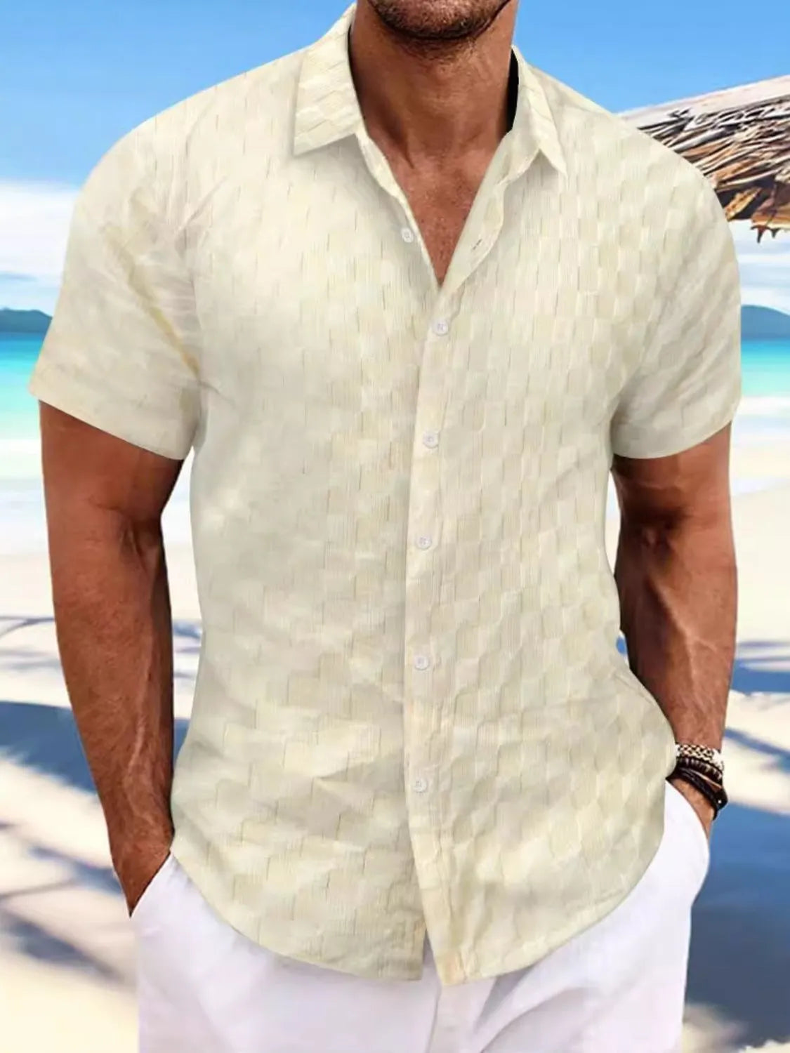Men's Full Size Button Up Short Sleeve Shirt Plus Size NicholesGifts