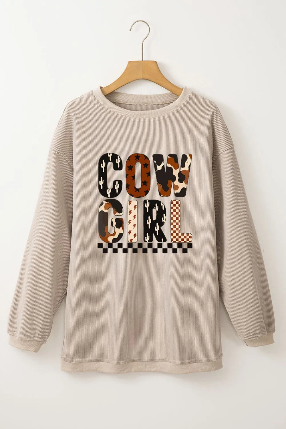 Cowgirl Graphic Long Sleeve Sweatshirt
