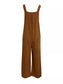 Front Ruched Wide Leg Jumpsuit with Pockets nicholesgifts