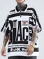 Men's Plus Size Letter Print Half Sleeve Polo Shirt nicholesgifts