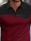 Men's Full Size Waffle-Knit Collared Contrast Polo Plus Size nicholesgifts