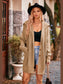 Women Collared Neck Button-Up Cardigan with Pockets nicholesgifts