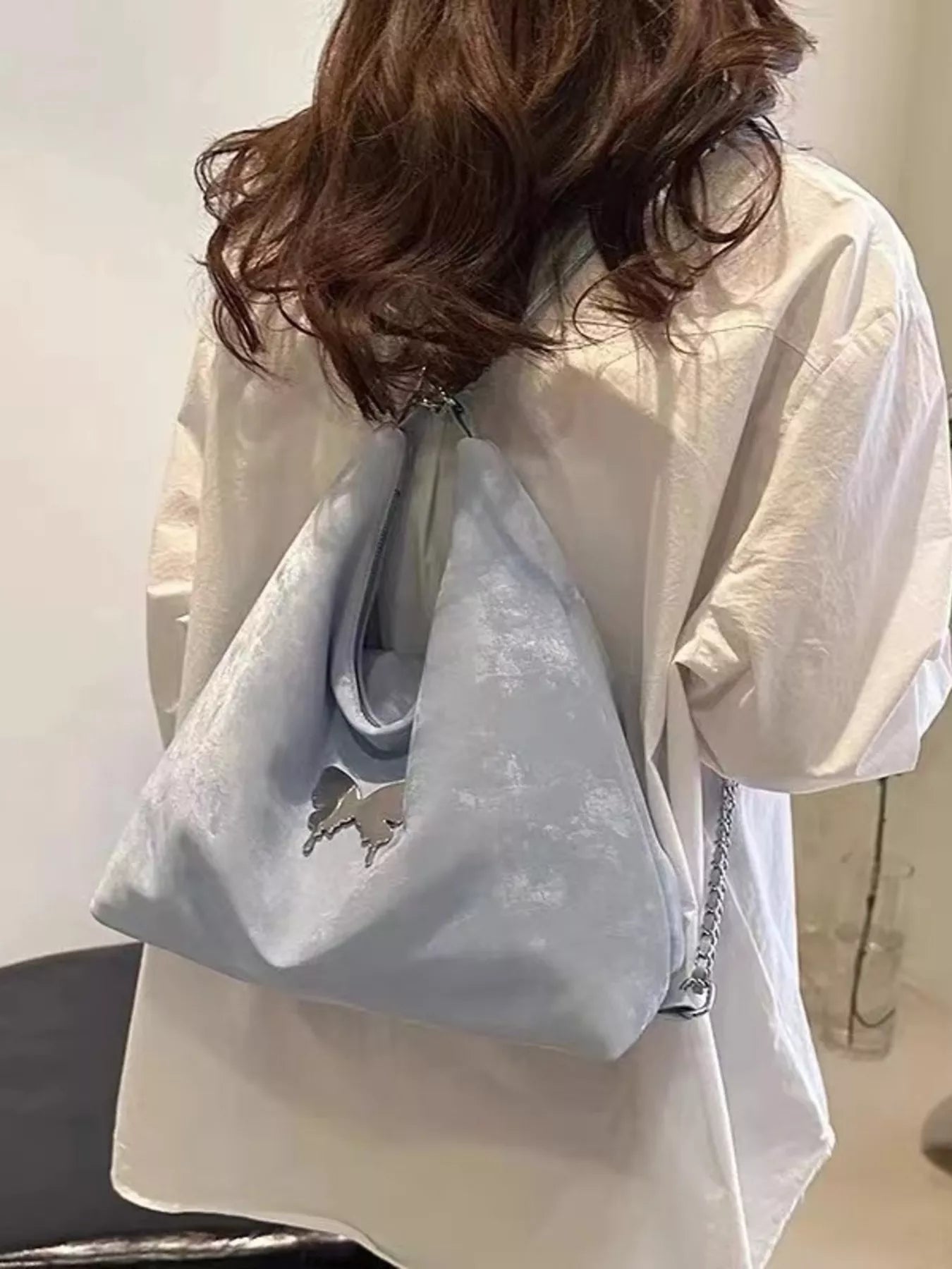 Butterfly Decor Convertible Shoulder Bag nicholesgifts