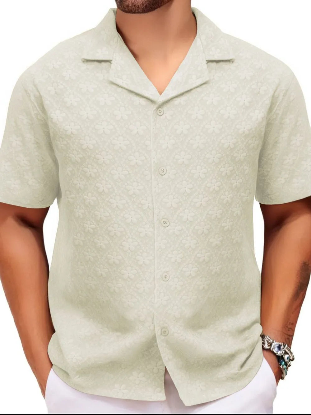 Men's Plus Size Button Down Short Sleeve Shirt NicholesGifts