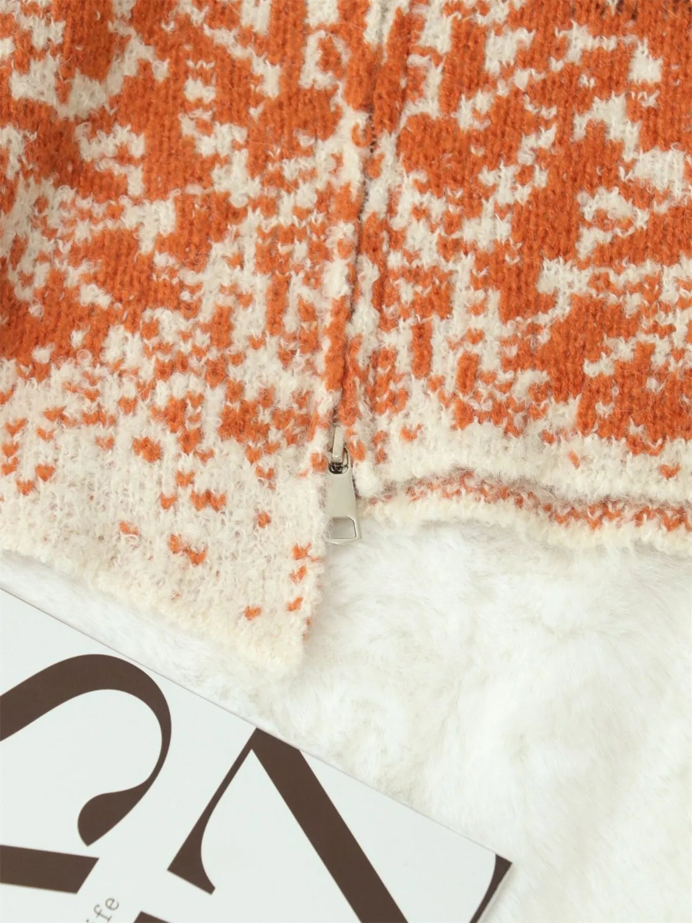 Asymmetrical Hem Zip Up Cardigan
