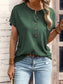 Half Button Short Sleeve Top nicholesgifts