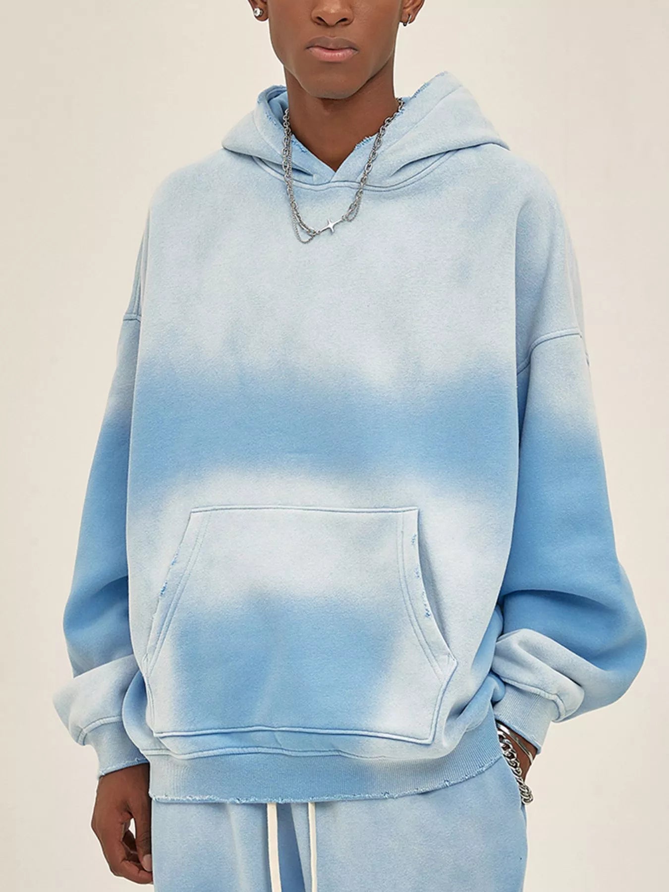 Men's Dropped Shoulder Long Sleeve Hoodie NicholesGifts