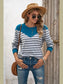 Striped Round Neck Long Sleeve T-Shirt nicholesgifts