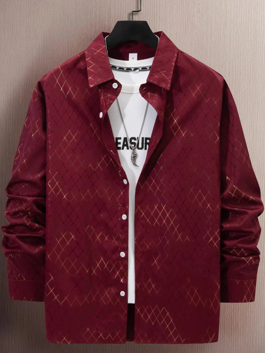 Men's Full Size Button Up Long Sleeve Shirt Plus Size NicholesGifts