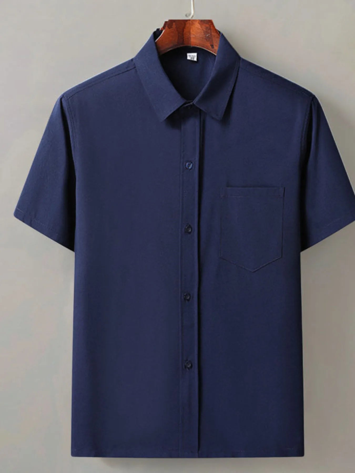 Men's Full Size Button Up Short Sleeve Shirt Plus Size Trendsi
