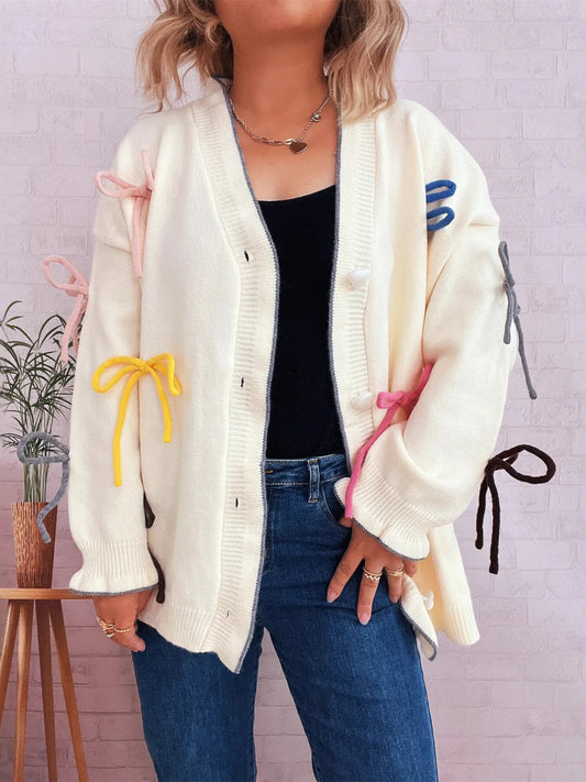 Bow Tie Button Up Cardigan