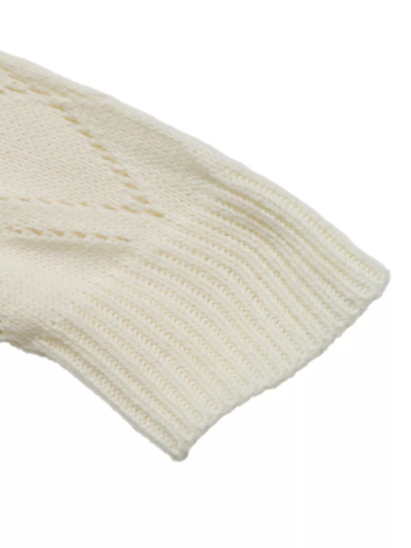 Openwork V-Neck Long Sleeve Sweater