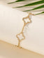 18K Gold-Plated Four Leaf Clover Bracelet nicholesgifts