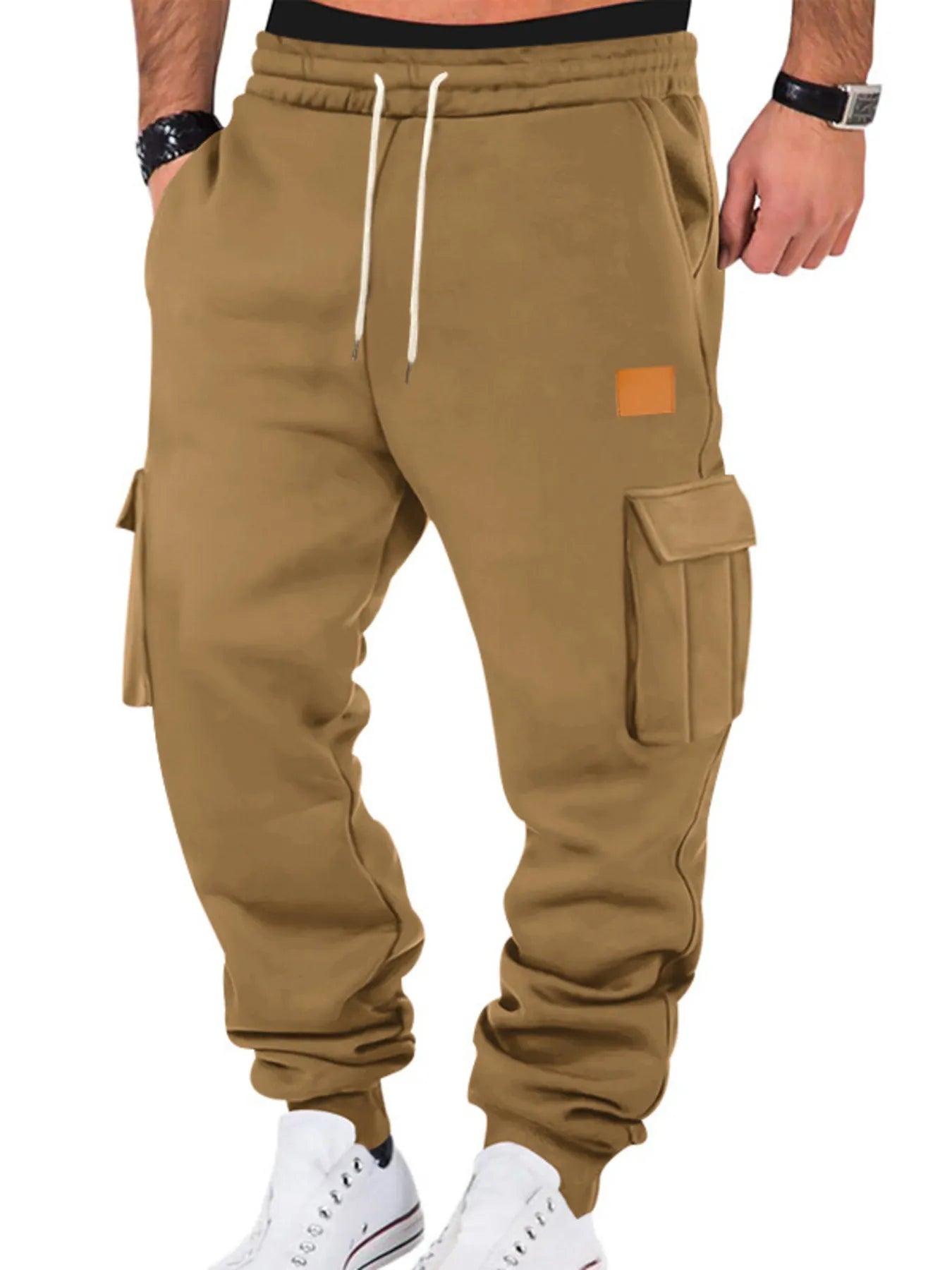 Men's Full Size Drawstring Cargo Jogger Pants Plus Size nicholesgifts