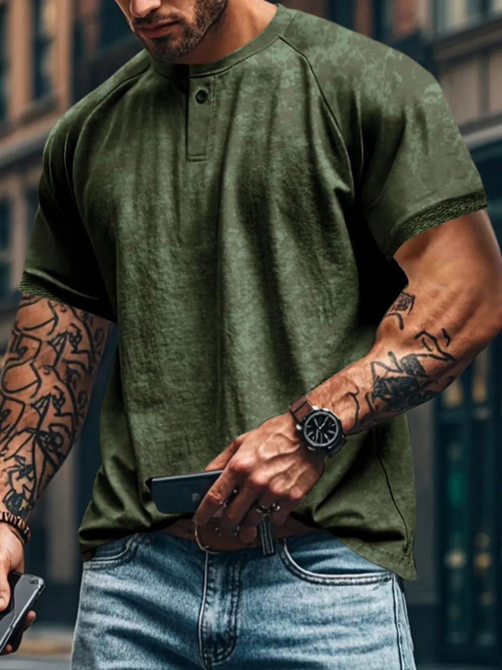 Men's Full Size Round Neck Short Sleeve T-Shirt Plus Size NicholesGifts