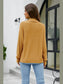 Mock Neck Dropped Shoulder Long Sleeve Sweater nicholesgifts