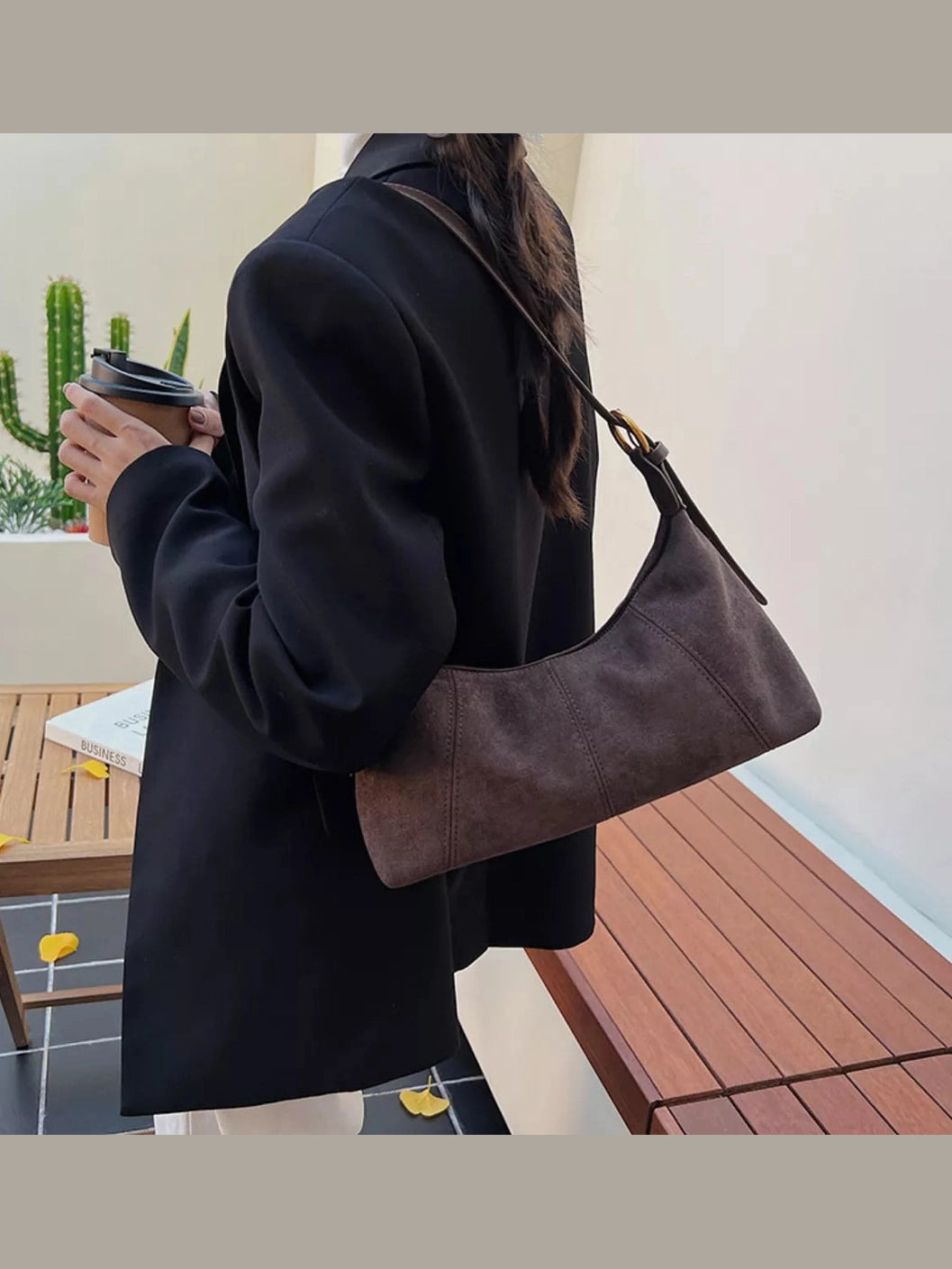 Lightweight Solid Color Shoulder Bag nicholesgifts