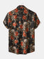 Men's Full Size Printed Short Sleeve Casual Shirt Plus Size nicholesgifts