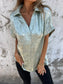 Full Size Collared Neck Short Sleeve Shirt Plus Size nicholesgifts