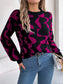 Round Neck Long Sleeve Sweater nicholesgifts