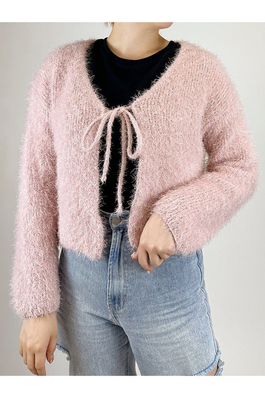 Women Tied Open Front Dropped Shoulder Cardigan NicholesGifts