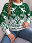 Christmas Element Round Neck Long Sleeve Sweater nicholesgifts