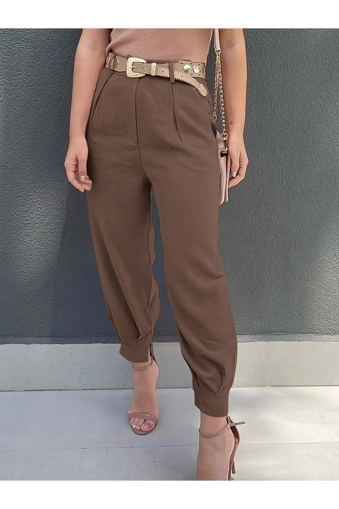 High Waist Cropped Pants nicholesgifts