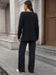 Ribbed Round Neck Top and Pants Set nicholesgifts