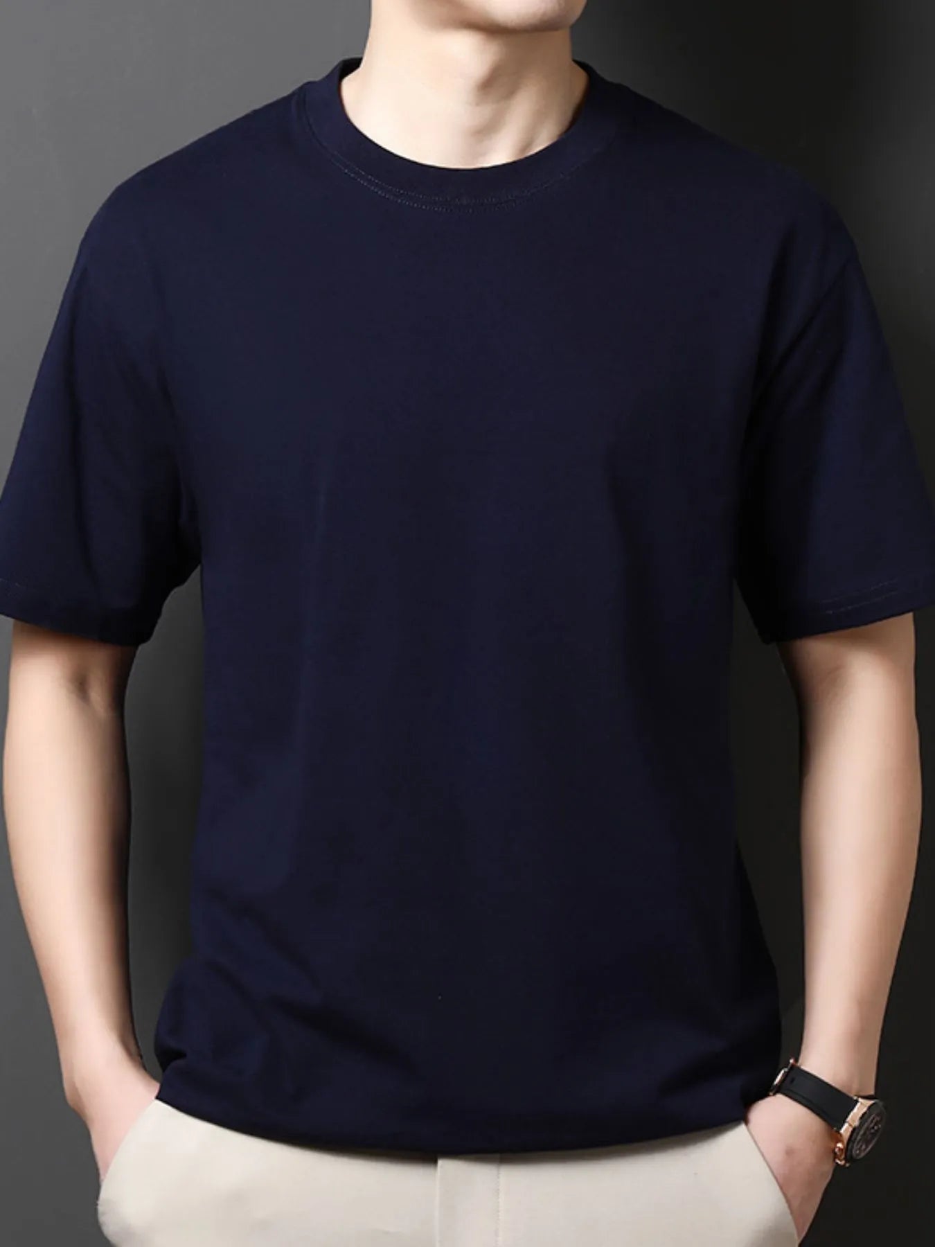 Men's Full Size Round Neck Half Sleeve T-Shirt Plus Size NicholesGifts