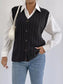 Cable-Knit Button-Up Sweater Vest nicholesgifts