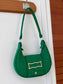 Crocodile Embossed Flap Shoulder Bag nicholesgifts