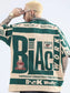 Men's Plus Size Letter Print Half Sleeve Polo Shirt nicholesgifts