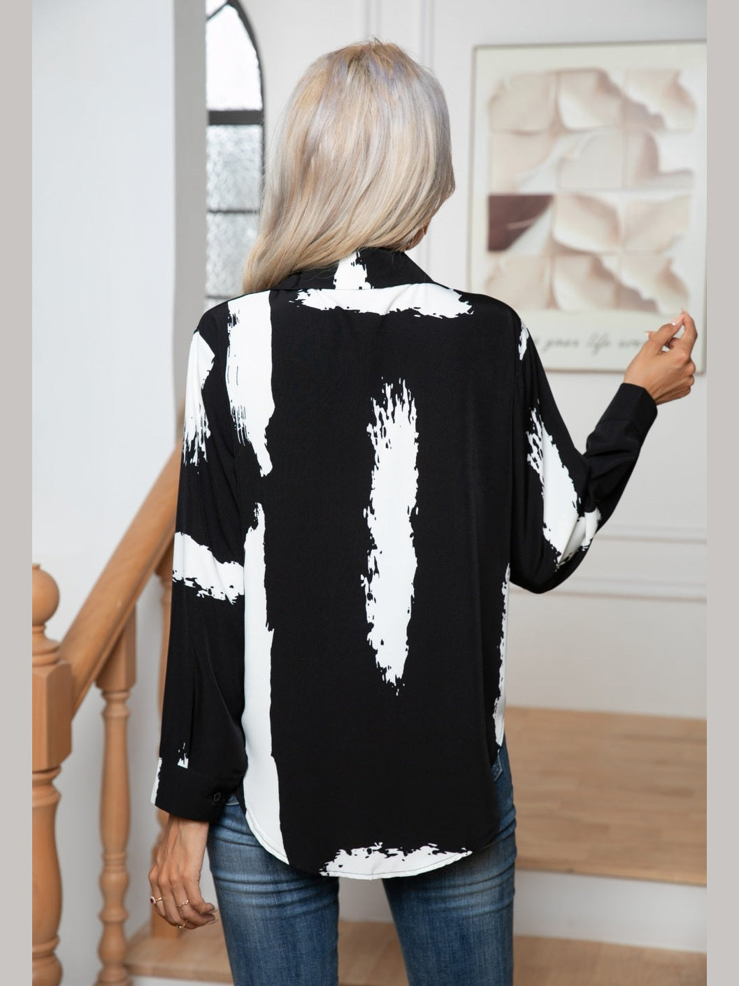 Tie-Dye Collared Neck Buttoned Shirt NicholesGifts