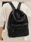 PU Leather Zip Backpack Bag nicholesgifts