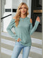 Dropped Shoulder Long Sleeve Blouse nicholesgifts