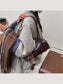 Leather Shoulder Bag with Charm nicholesgifts