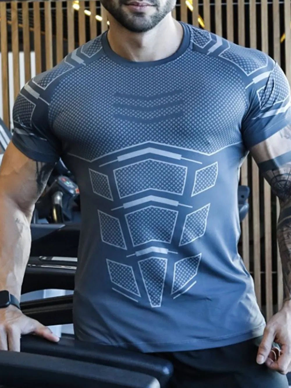 Men's Plus Size Round Neck Short Sleeve T-Shirt Trendsi