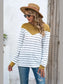 Striped Round Neck Long Sleeve T-Shirt nicholesgifts