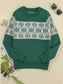 Women Graphic Round Neck Long Sleeve Sweater nicholesgifts
