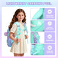 Girls Backpack,School Bag for Kids,Primary,Elementary,Teen Ages 6-15 Girls Bookbag,Students Kawaii Backpack Blue Mermaid