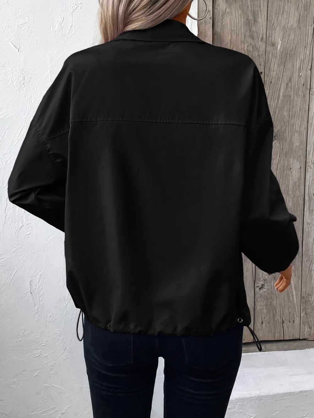 Ivy Lane Pocketed Zip Up Long Sleeve Jacket nicholesgifts