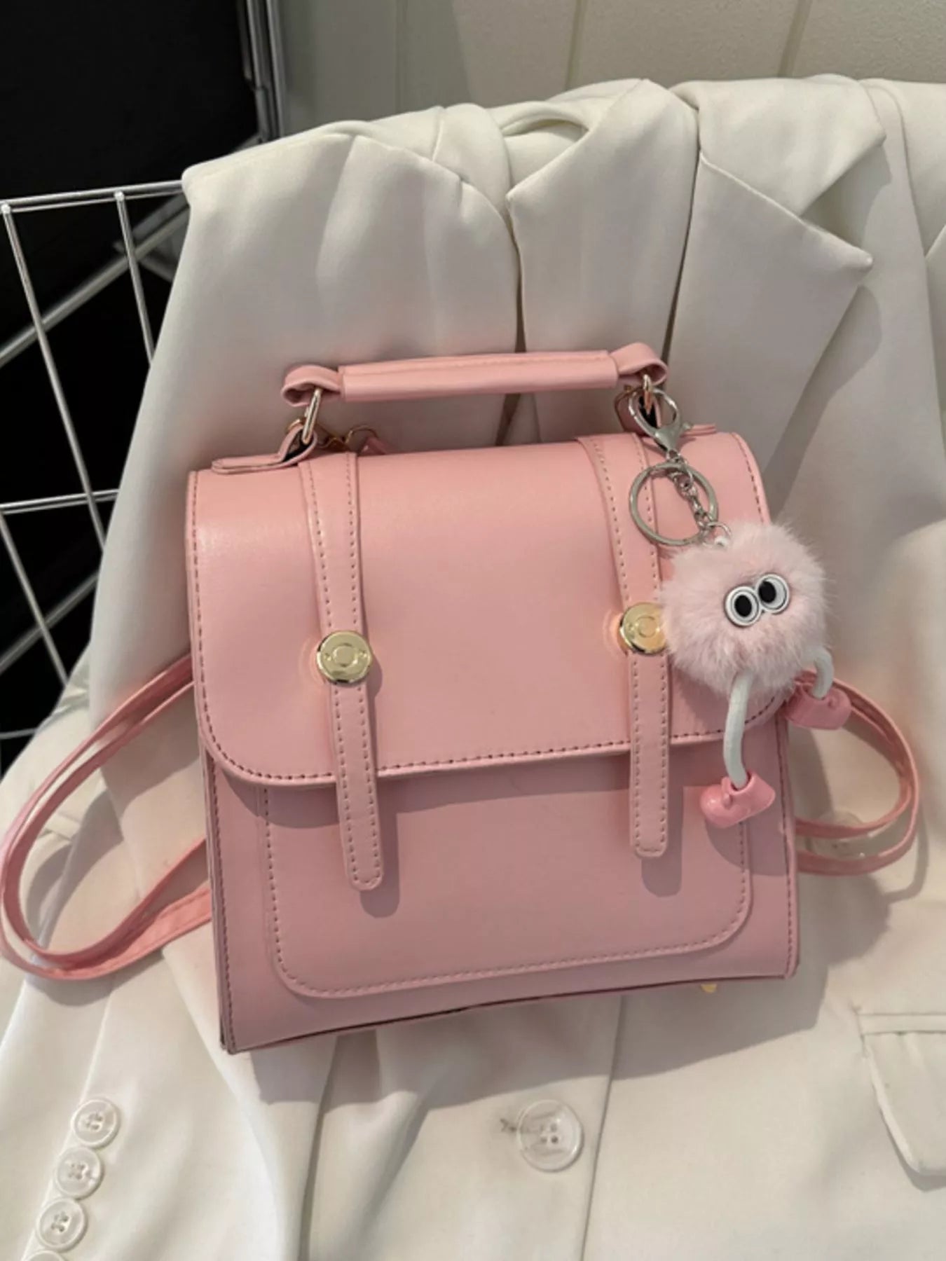 PU Leather Flap Backpack Bag nicholesgifts