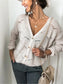 Openwork Button Up Long Sleeve Cardigan nicholesgifts