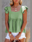 Full Size Ruffled Square Neck Cap Sleeve Blouse nicholesgifts