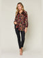 Women Double Take Full Size Printed Button Up Long Sleeve Shirt nicholesgifts