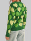 Women Heart Ribbed Hem Long Sleeve Sweater For Valentine's Day Gift For Her nicholesgifts