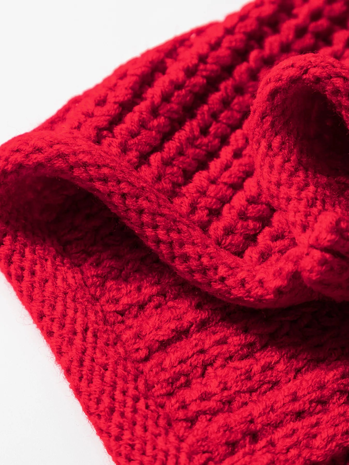 Contrast Trim Textured Knit Drawstring Hooded Sweater