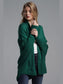 Dolman Sleeve Open Front Ribbed Trim Longline Cardigan nicholesgifts